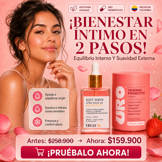 KIT ÍNTIMO: URO PROBIÓTICOS VAGINALES + ACEITE TRULY || CUIDADO COMPLETO PARA TU ZONA ÍNTIMA