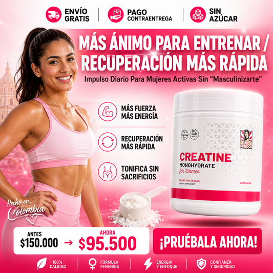 CREATINA MONOHIDRATADA PARA MUJERES OLD SCHOOL